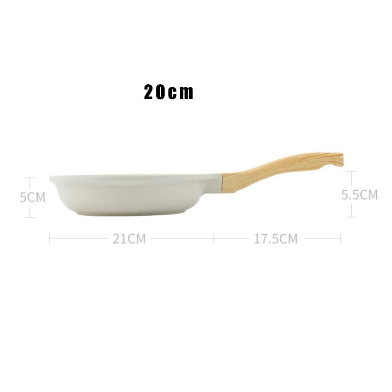 Panela Wok Antiaderente Frigideira Cerâmica Pedra Medicinal Fogão a Gás Indução Utensílios de Cozinha Universais Panela Antiaderente para Bife e Molhos