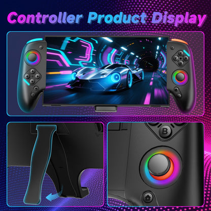 Controller For Nintendo Switch 2 RGB Wired Joy-Controller 9-Axis Gyro Sensor Joypad Turbo Programable Game Pad Joystick