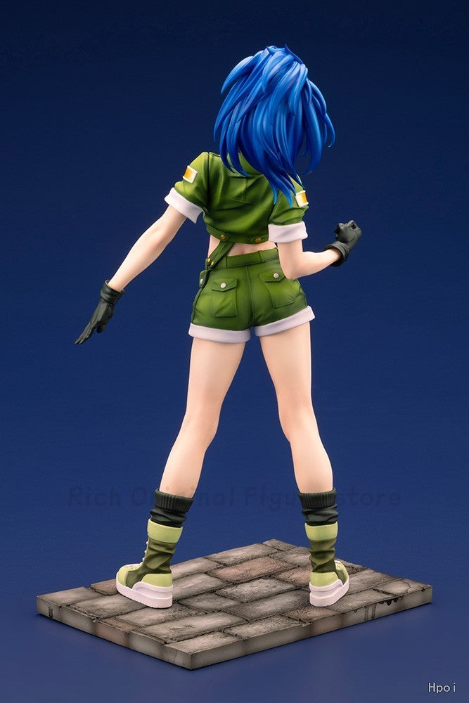 ?Em Stcgk? Original Kotobukiya SNK Série Garota Bonita THE KING OF FIGHTERS '97 Leona Heidern Modelo Estátua Brinquedo