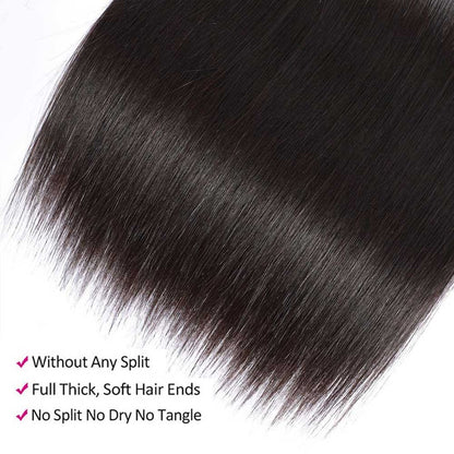 Cabelo Liso Comprido Brasileiro Pacotes 1/3/4 Cabelo Humano Virgem 100% Não Processado Cor Preto Natural 14-42 Polegadas