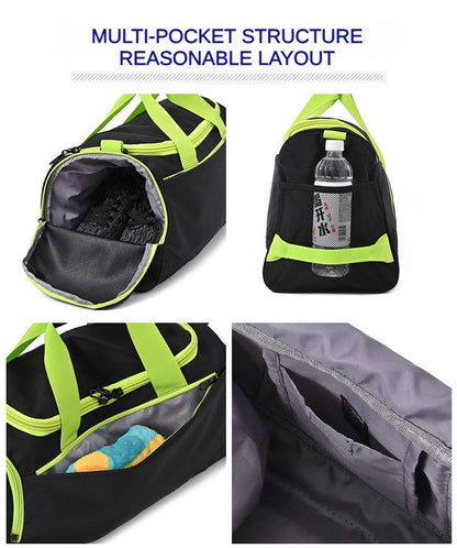 Personalized customized soccer bag logo with dry wet separation handbag luggage sports bag printed with logo pattern