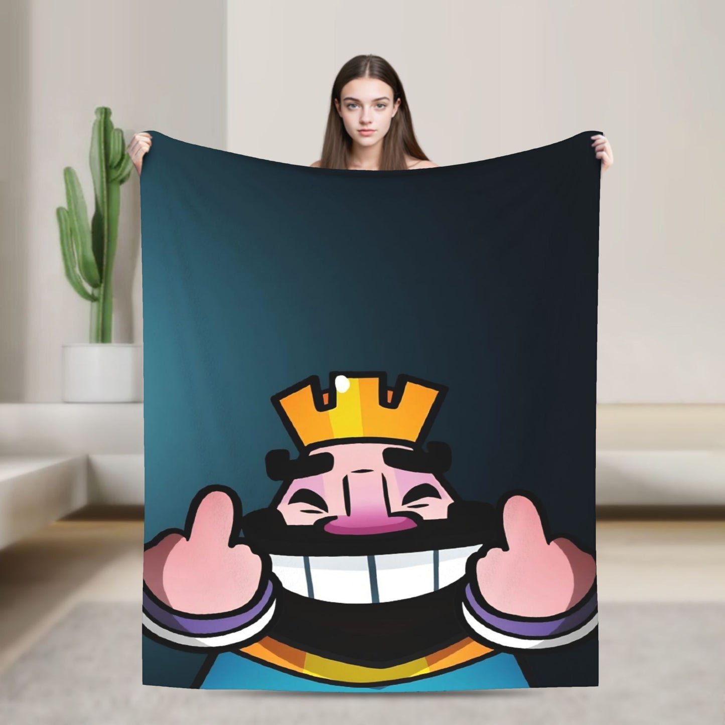 Clashes Royaleds Game Knitted Blanket  Fuzzy Throw Blankets Bed Sofa Portable Soft Warm Bedspreads