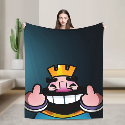 Clashes Royaleds Game Knitted Blanket  Fuzzy Throw Blankets Bed Sofa Portable Soft Warm Bedspreads