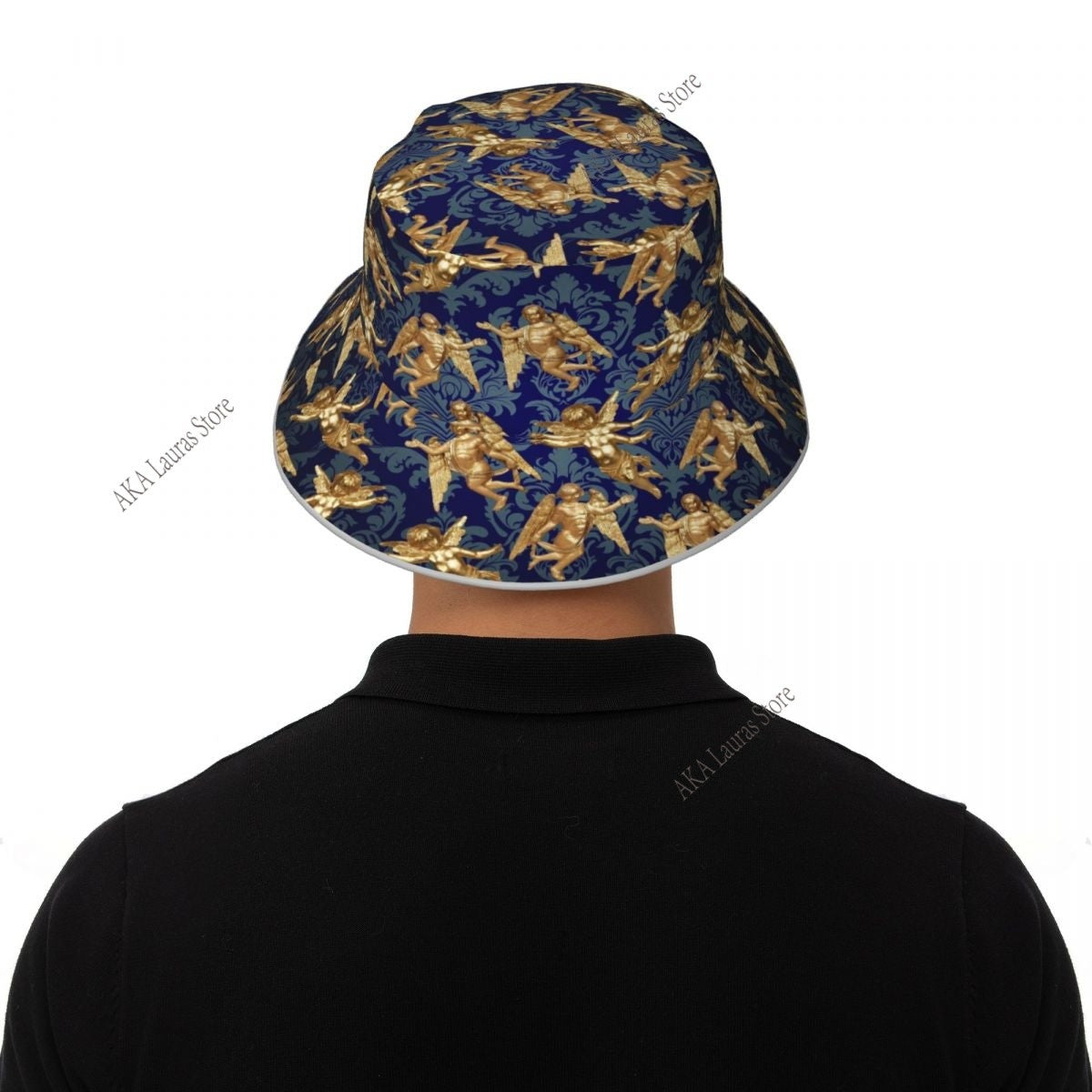 Angel Reflective Bucket Hat Summer Hats Fisherman Hat Foldable Women Men Sunscreen Shade Caps