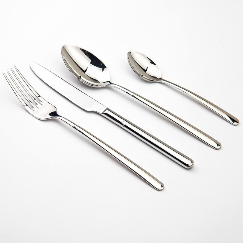 Conjunto de Talheres Cozy Zone 24 Peças Aço Inoxidável Conjunto de Talheres de Luxo Prata Talheres Facas Garfos Jogo de Jantar Ocidental Restaurante