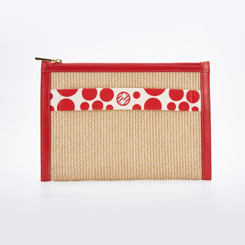 CHCH Handmade Woven Clutch Bag Ribbon Embellished Niche Style Clutch Bag