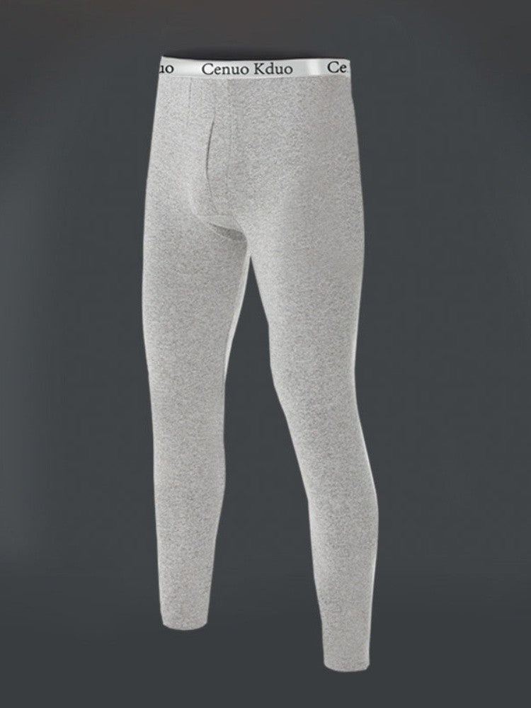 2024 New  Thermal Underwear Men Thin Fleece Leggings Elastic Underpants Solid Color Render Pants Slim Men Clothing Soft