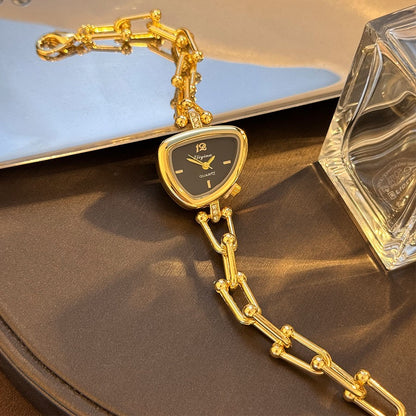 Ladies' Fashionable Trendy U-Shaped Quartz Watch with New Polygonal Alloy Case Must-Have Accessory for Trendy Outfits