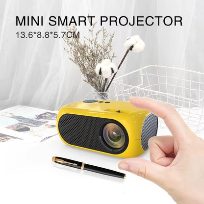 PROJETOR MINI LCD POTENTE M24 com Suporte a 1080P de Alta Definição para Home Theater e Uso Externo com Compartilhamento de Tela de Celular USB