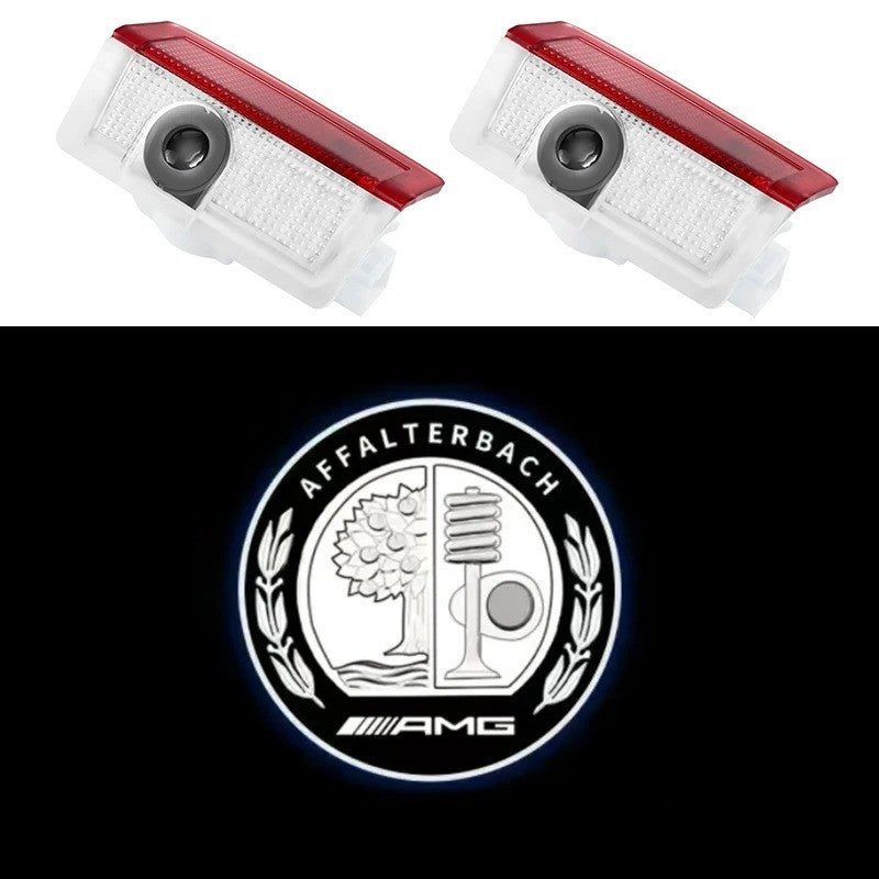 2Pcs LED Light Car Door Projector Lamps Accessories For Mercedes Benz AMG A B C M ML GLA GLS E Class W176 W205 W166 W246 W212