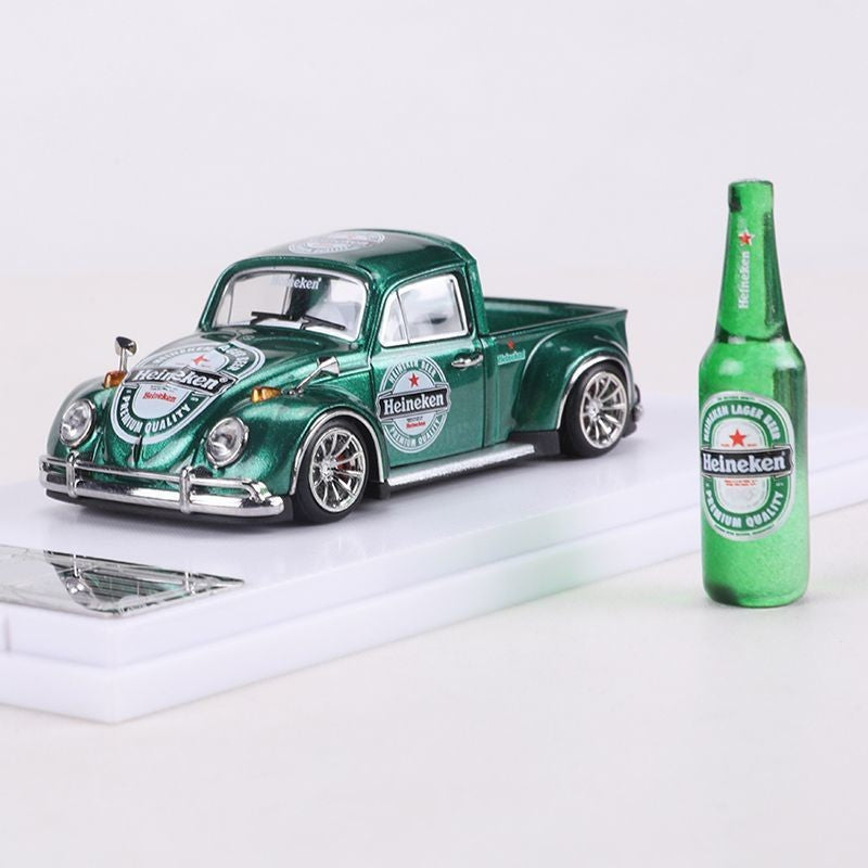 Liberty64 1:64 Scale Beetle Convertible Pickup Die-Cast Car Model Gulf Oil Series Custom Toys Miniature Alloy Simulation Vehicle