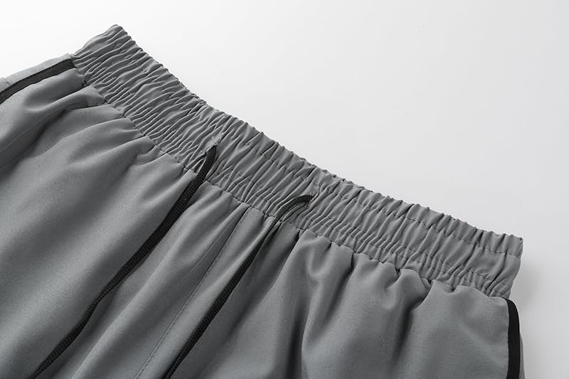 Men's two-piece sports shorts quick drying running fitness gym sports basketball shorts with lining