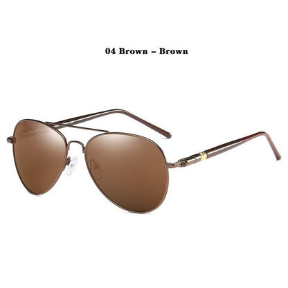 Luxury Pilot Polarized Sunglasses Men Women Driving Fishing Retro Sun Glasses Brand Designer Male Metal Sunglasses For Man UV400