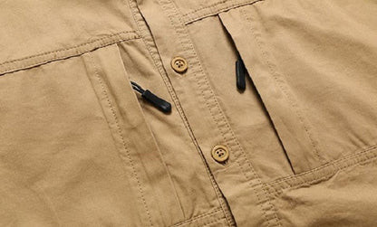 Spring Men Cargo Cotton Long Sleeve Shirts Man Casual Breathable Tactic Shirts Male Multi Pocket Outdoor Blouses Work Shirts 5XL