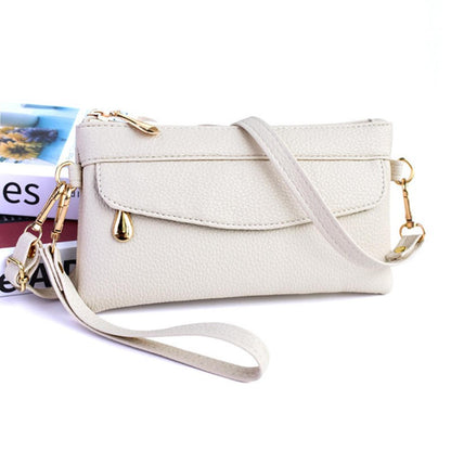 Portable Wallet PU Leather Hangbag Female Long Clutch Purses Coin Pocket Ladies Single Shoulder Crossbody Bag Money Bag