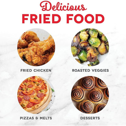 Fritadeira Elétrica de Ar TastiCrisp 2.6 Qt. Cinza Compacta para Alimentos Mais Saudáveis em Minutos Ideal para Espaços Pequenos Características
