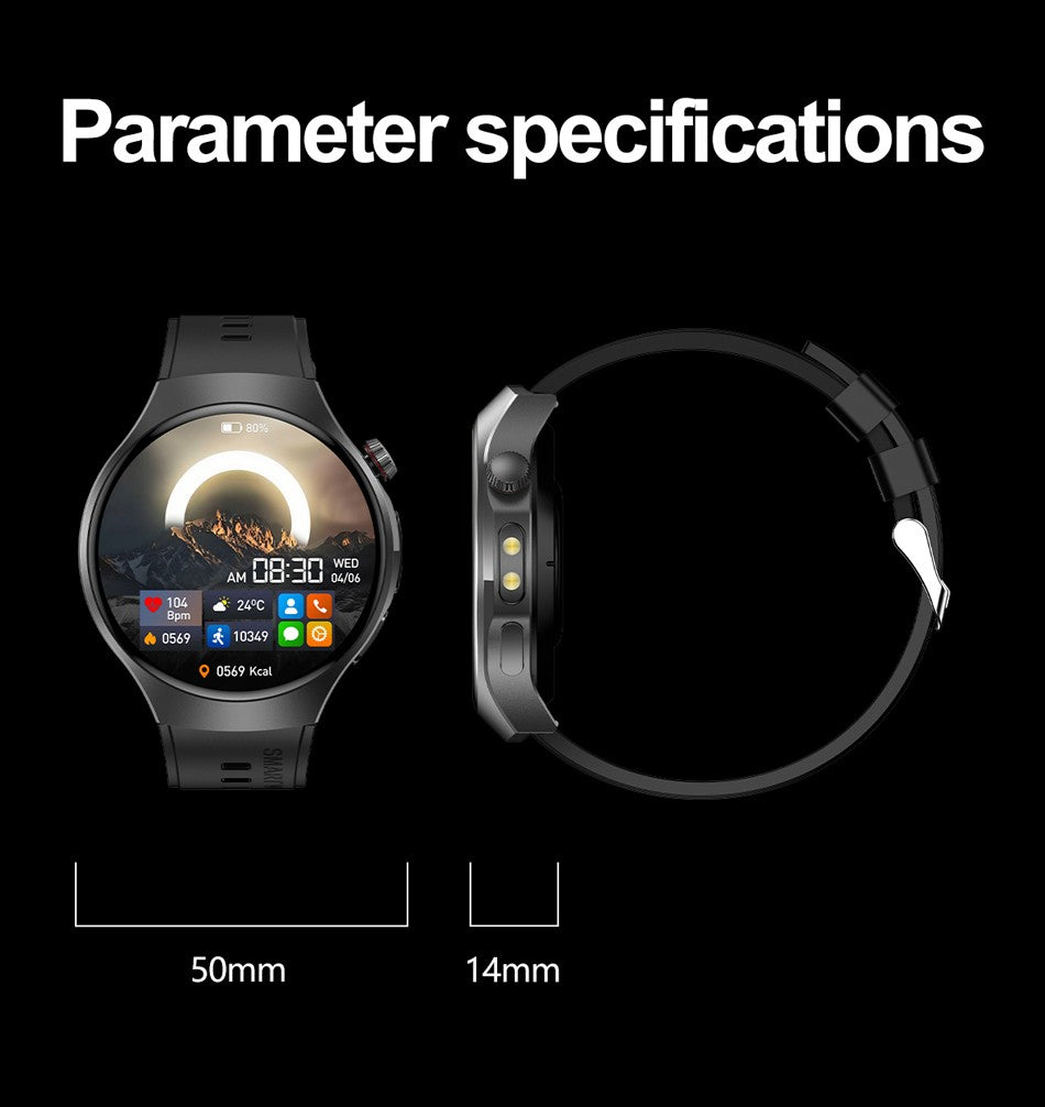 New Smart Watch Men Full Touch Screen Compass Bluetooth Call Flashlight Sports Activity Fitness Heart Rate Waterproof Smartwatch