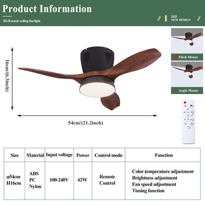 Minimalist Home Fan Light Nordic Led Living Room Restaurant Silent All-in-one Ceiling Fan Ceiling Lamps for Living Room Bedroom