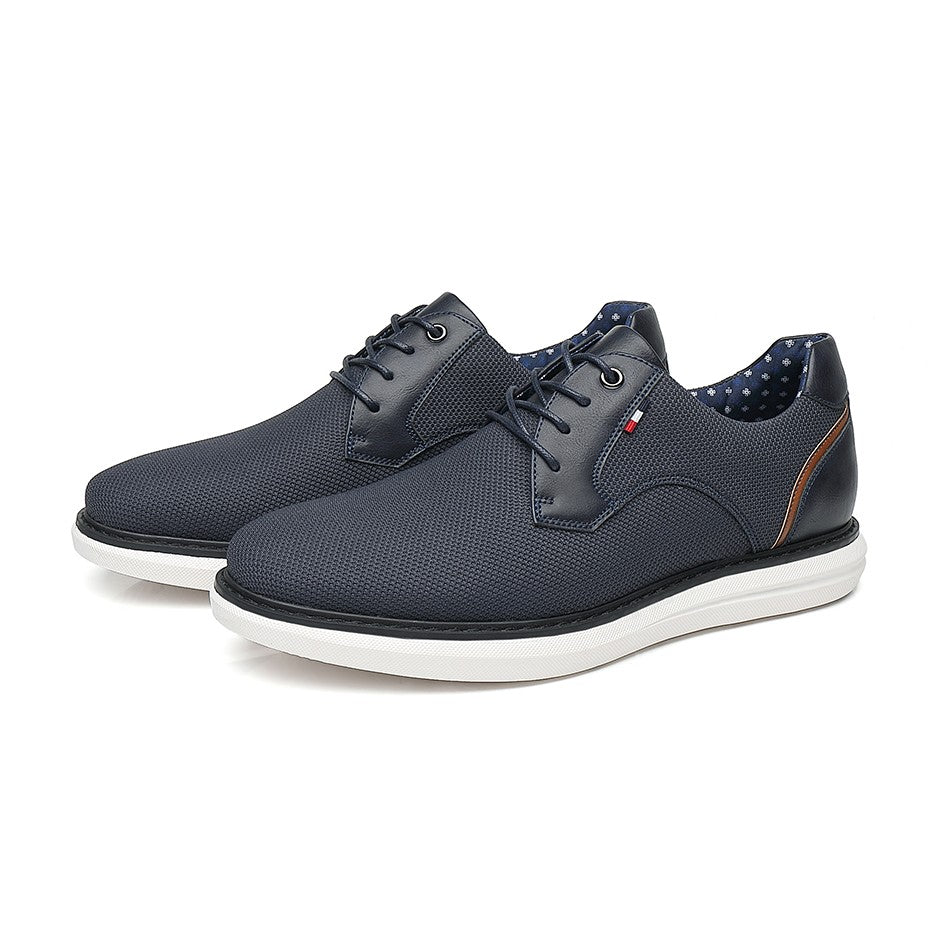 2025 Spring/Summer New Men Shoes Comfy Luxury Brand Men Casual Shoes Lace Up Business Style Dress Shoes BHKH Men Shoes