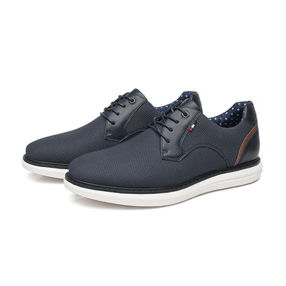 2025 Spring/Summer New Men Shoes Comfy Luxury Brand Men Casual Shoes Lace Up Business Style Dress Shoes BHKH Men Shoes