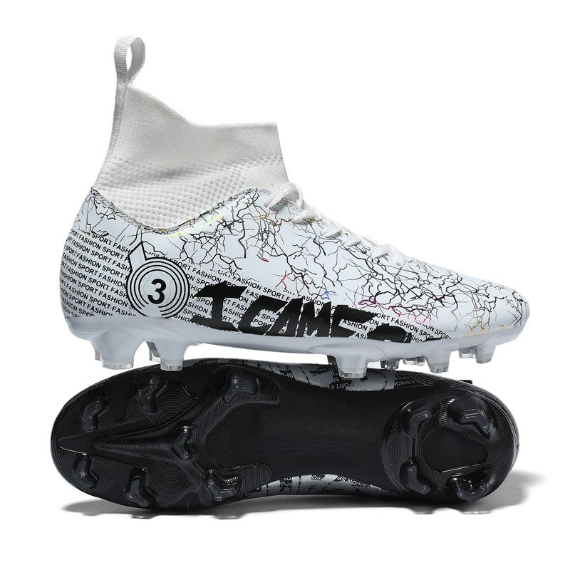 New Football Boots For Man, High Top FG/TF Soccer Shoes High Quality Kids Anti-Slip Grass Training Soccer Cleats Wide Size 31-48