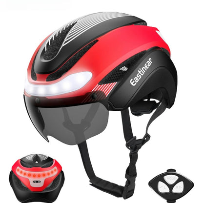 Eastinear Road Bicycle Helmet Rear Led Lights With Turn Signals With Magnetic Googles & Sun Road Bicycle Helmets For Men Women