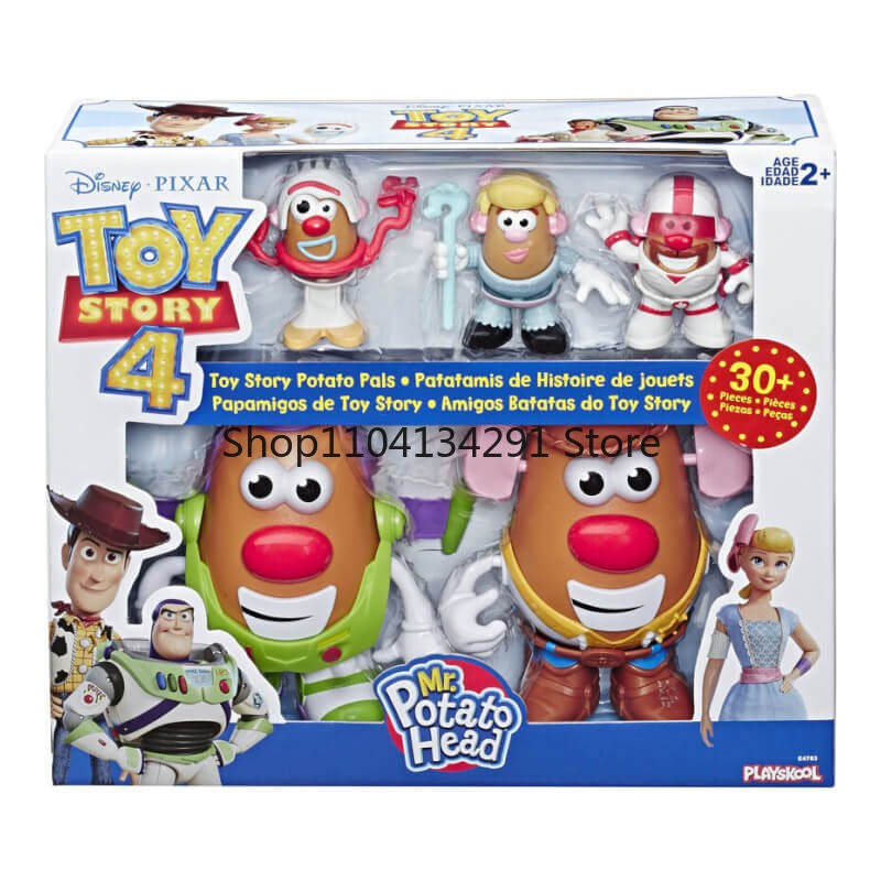 Coleção Original Disney Toy Story 4 Mr. Potato Head Mini Kit de Quatro Bonecos de Ação de Cinco Peças para Crianças Presente