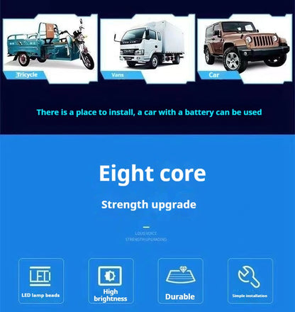 Motorcycle Headlight 15 LED Driving Spot Light Fog White Motorbike ATV UTV Truck 6000-6500K White 2000LM Aluminum Alloy Waterpro