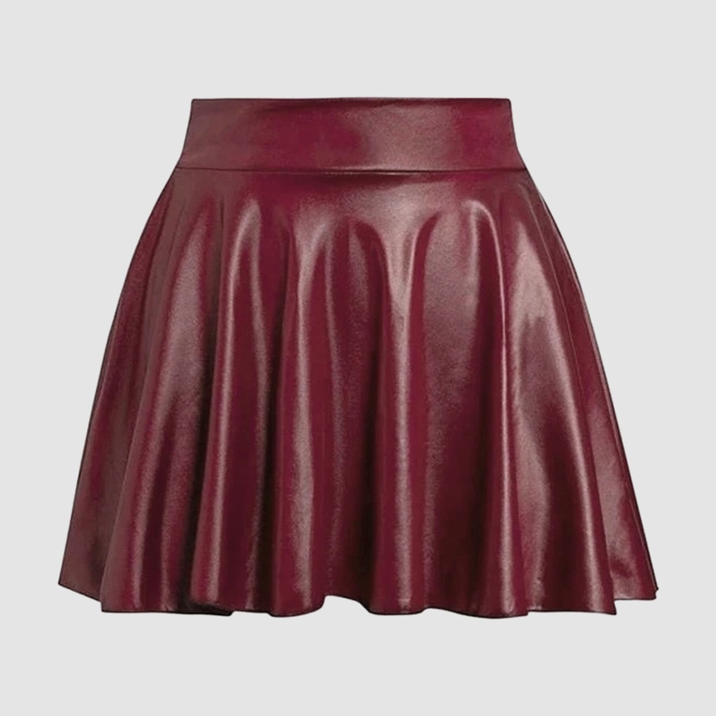 Y2k Pu Leather Mini Skirt Women Vintage High Waist Pleated Skirts Streetwear Korean Black Slim Casual A Line Skirts 2024 New