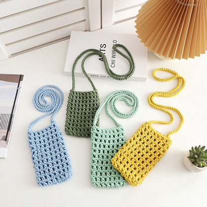 Handmade Crossbody Phone Purse - Openwork Shell Design Tote, Handmade Crossbody Phone Purse,Crochet Beach Bag