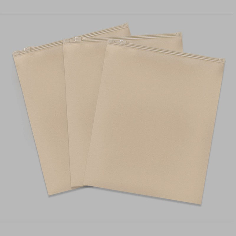 50pcs Customized Color Frosted Zipper Bags Home Travel Storage Bags Clothing Underwear Business Product Packaging Custom Logo