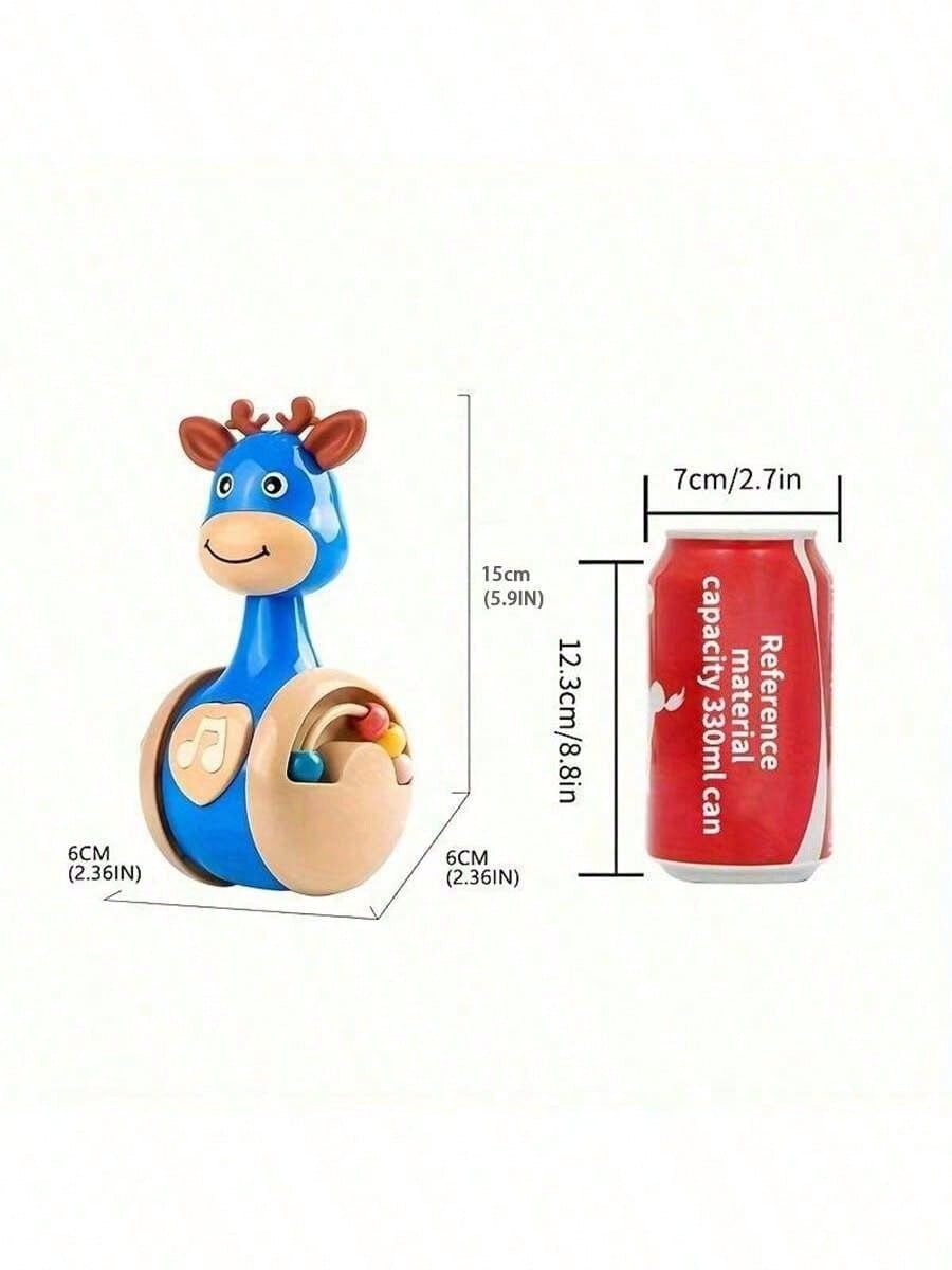 Safari Sensory Beat Drum - 5-in-1 Baby Music Toy with Chewable Silicone Edges & Animal Sound Buttons | Montessori Crawling Guide