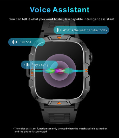 2025 Novo Para Xiaomi Militar Grau Smart Watch Masculino Tela AMOLED de 1.96" 5ATM À Prova D'Água Esportes Rastreador de Fitness Chamada BT Smartwatch
