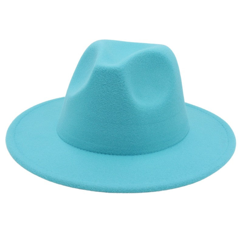 Women Fedora Hat Autumn Winter Luxury Men Top Hats Trendy Formal Wedding Decorate Black Green White Panama Cap Fedoras Gorras