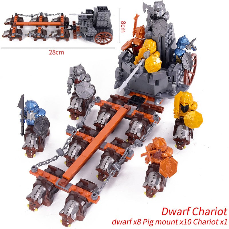 Soldado Asgard Medieval Anão LOTR Javali Cabra Carroça Animais Figuras Blocos de Montar Brinquedos Tijolos Senhor Presente Para Crianças