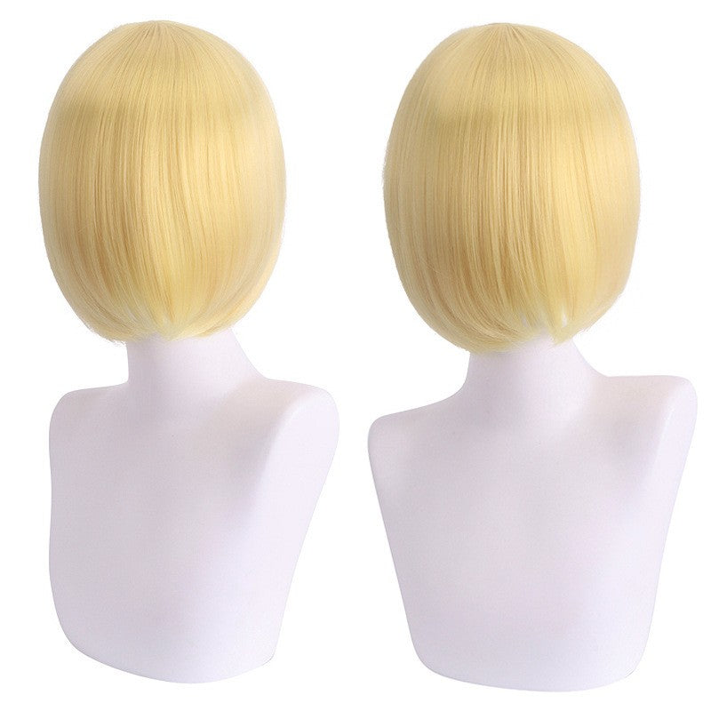 cosplay wig, face-controlling, short hair, thickened version, face-controlling style, colorful Synthetic fiber wig
