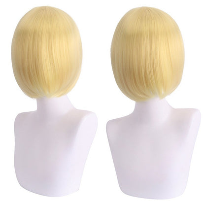 cosplay wig, face-controlling, short hair, thickened version, face-controlling style, colorful Synthetic fiber wig