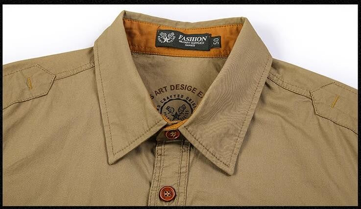 Men Summer Short Sleeved Shirts Multi Pockets Military Tooling Shirts New Male Cotton Outdoor Casual Shirts Size 5XL