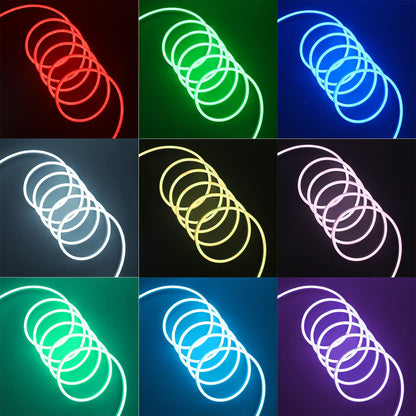DC5V RGB LED Neon Light AA Battery Powered Bluetooth LED Strip SMD2835 IP65Waterproof Rating 108Leds/m With a remote control