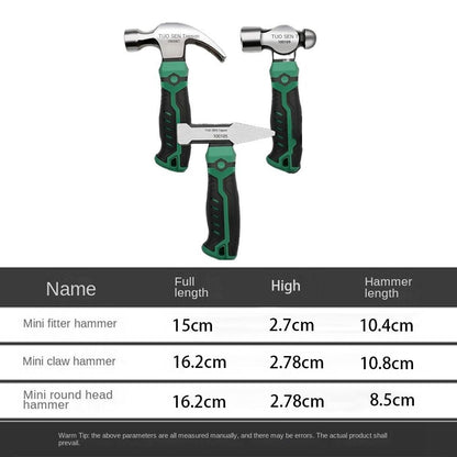 Martelo multifuncional de aço carbono novo para trabalhos com hardware, uso doméstico, martelo de unha, antiderrapante, à prova de choque, martelo de ajustador