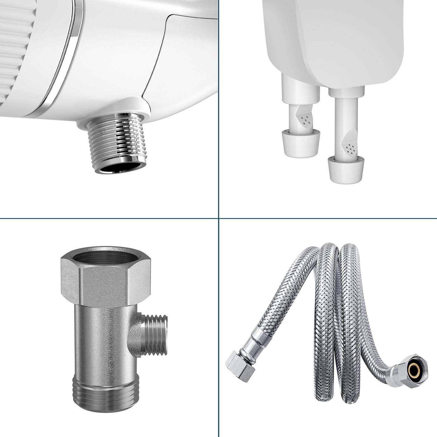 SAMODRA Bidet Acoplável Não Elétrico para Vaso Sanitário, Bico Duplo, Pressão da Água Ajustável com Entrada de Latão