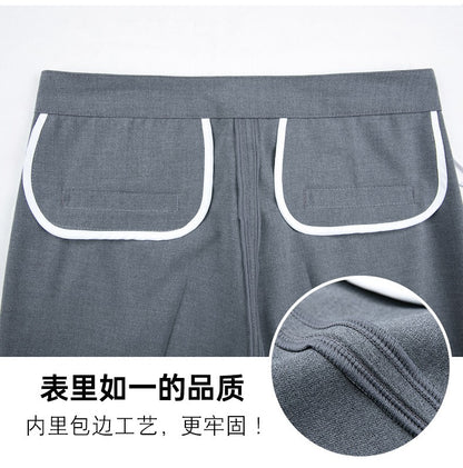 New Autumn Fashion Trousers Women's High Waisted Straight Suit Pants Loose Dress Pants Black Beige Grey Slacks Women Pantalones