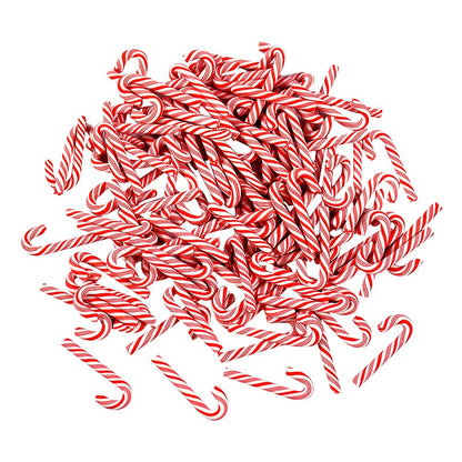 10/30/50Pcs Mini Candy Cane Christmas Decoration Red White Resin Candy DIY Crafts Xmas Pendant Navidad Home Decor 2026 New Year