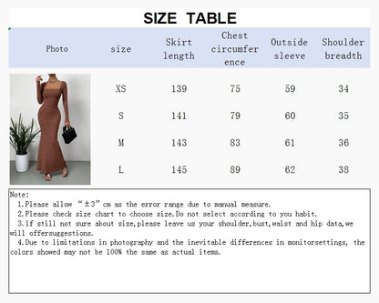 Women's Sexy Square Neck Mid-Length Knitted Dress Slim Fit Retro Long-Sleeved Wrap Hip Robe for Fall