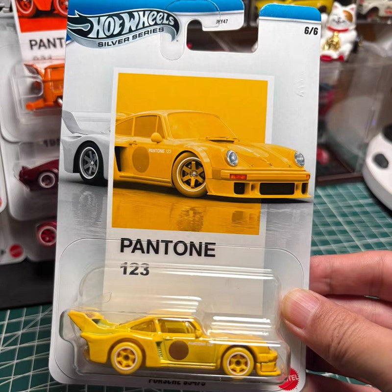 Hot Wheels Silver Series Pantone Artsy Set Genuíno Porsche/Camaro/Kombi/Mustang/Nissan Veículo Diecast Escala 1:64 Modelo de Carro de Liga Presente