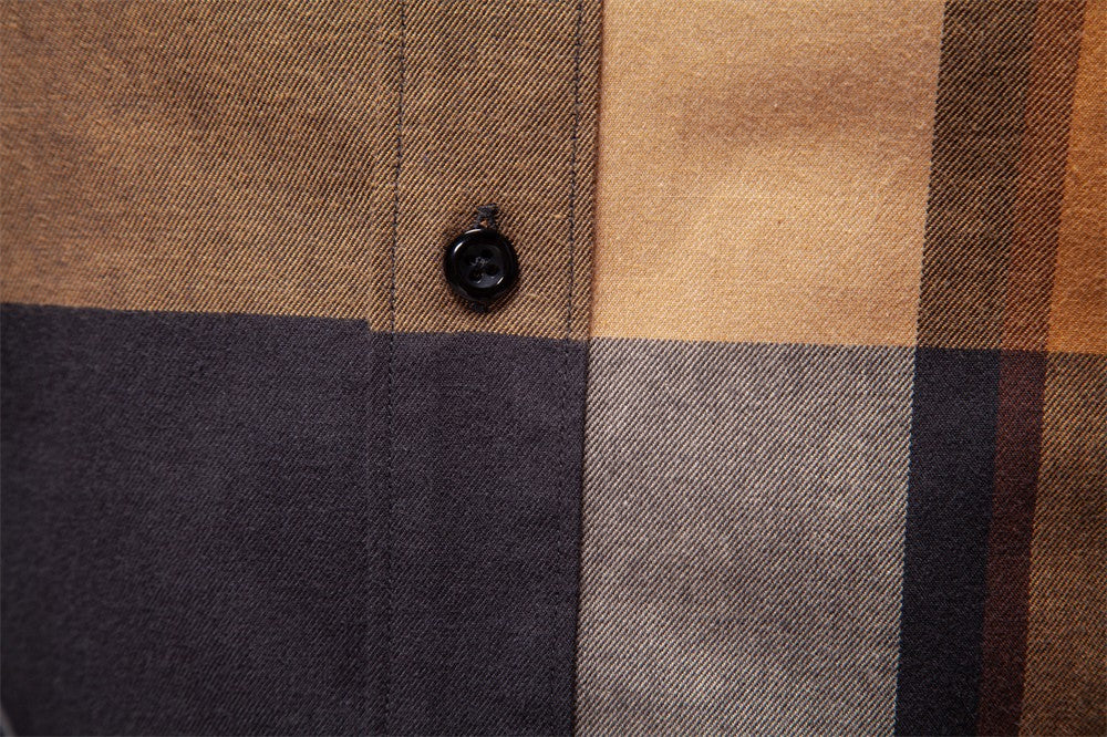 AIOPESON Men's Classic Plaid Shirt 100% Cotton Long Sleeve Autumn Winter Thicken Office Formal Business Executive Shirts