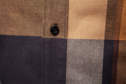 AIOPESON Men's Classic Plaid Shirt 100% Cotton Long Sleeve Autumn Winter Thicken Office Formal Business Executive Shirts