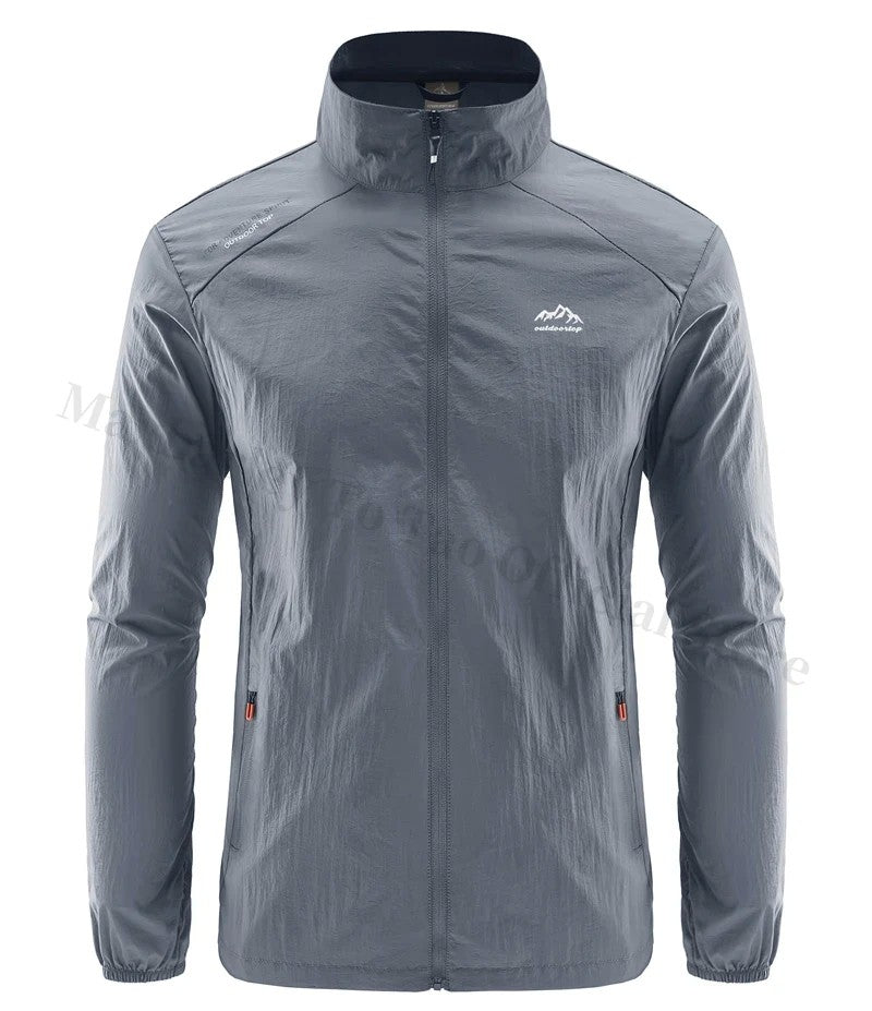 Men's Summer Skin Quick Dry Hiking Jacket Waterproof Sun UV Protection Coats Men Outdoor Sports Fishing Camping Running Jacket