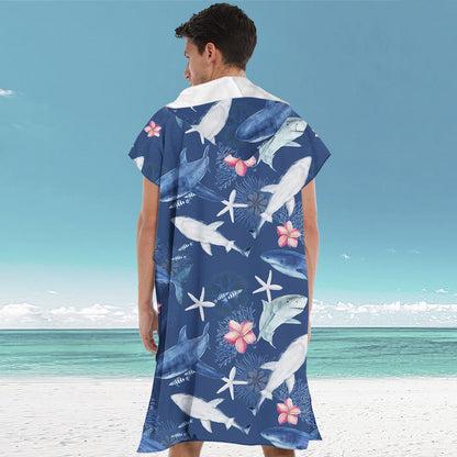 Beach bathrobe Cape surf poncho adult men hooded  Quick drying bath towel for outdoor sandbeach from China