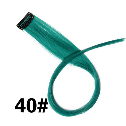 Alileader Aplique de Cabelo Extensão com Clip 57 Cores Ombre Liso Extensão de Cabelo com Clip em Apliques Peças de Cabelo de Fibra de Alta Temperatura